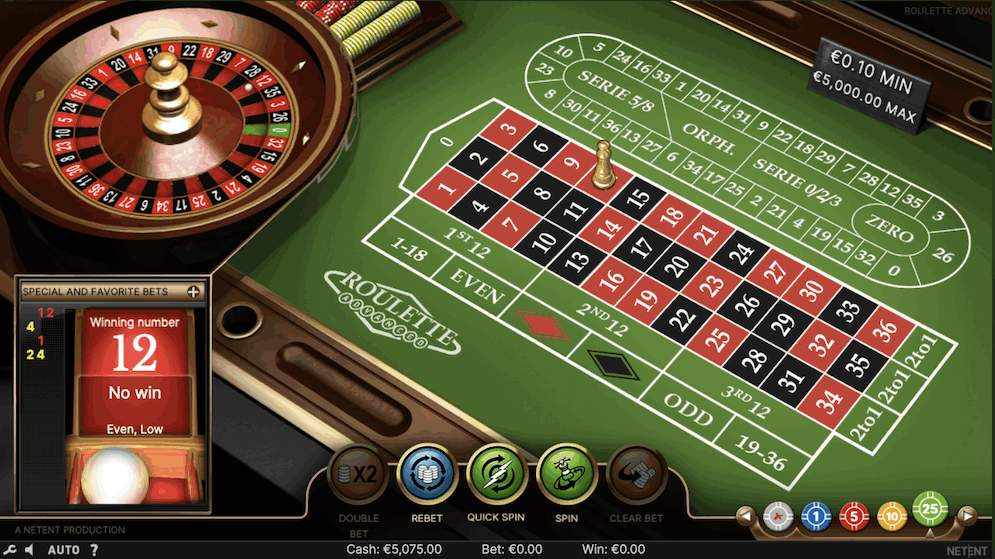 Roulette Advanced by NetEnt - 2